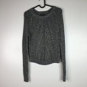 Lucky Brand Gray Knit Sweater with Crew Neckline